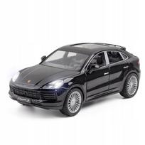 Porsche Cayenne Metal Car Model 1:24 Sound Light Black S