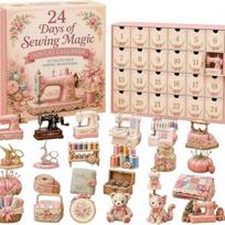 Cute Sewing Theme Christmas Advent Calendar Decorations Handmade 24 Days Advent Calendar Ornaments Christmas Gifts Gift 3D