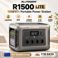 ALLPOWERS R1500 LITE Portable Power Station 1056Wh LiFePO4 Solar Generator with UPS 4x1600W AC Outlets 650W MPPT for RV Camping ALLPOWERS R1500 LITE -YY