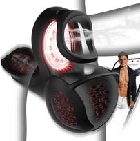 SuperLove Smart Testicle Vibrating & Heating Cock Ring with App Black
