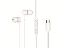 Conceptronic Headset In-Ear USB-C/Mic/Controls/+ 1.20m white