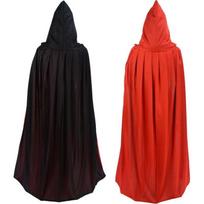 Helovino vampyro kepurė Vaikų ir suaugusiųjų megztas audinys Raudona ir Juoda Dvipusis Cape Helovino Cosplay kostiumas 120cm black