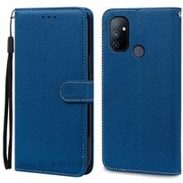 Nord N100 dėklas Oneplus Nord N100 dėklui Piniginė Atverčiamas Odinis Dangtelis Oneplus Nord N100 telefono dėklui Knygos tipo dangtelis Coque Oneplus Nord N100 tamsiai mėlyna spalva