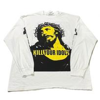 Vintažiniai RETI Guns N Roses Kill Your Idols Axl 90-ųjų Marškinėliai su viena siūle REPRINTAS 3XL white