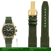 20mm 21mm 22mm Nailoninė laikrodžio apyrankė IWC Universaliam Pilotui Mark 18 Spitfire Fighter Portugalijos serijai Drobės laikrodžio dirželis Apyrankė 21mm black