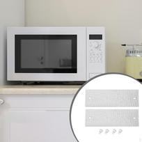 2x Microwave Oven Waveguide Covers with Locking Button Rivets,Microwave Accessory Spare Mica Sheets gray