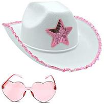 Cowgirl Hats Star Women Bachelorette Party Cowboy Hats Party Props Cowgirl Cosplay For Women Party Birthday Party Hats rožinė