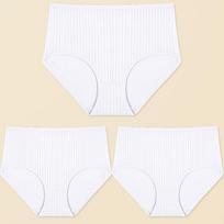 3Pcs Mid Waist 95% Cotton Panties Sexy Lingerie Plus Size Strips Briefs Female Underwears Comfort Intimates Underpants XXL white