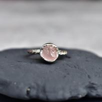 Raw Rose quartz ring Healing crystal ring Sterling silver bohemian handmade ring Raw gemstone ring Bridesmaid gift Gift for her