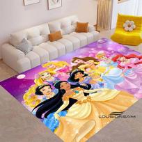 Šis rožinės Disney princesės tematikos kilimas tinka mergaičių miegamiesiems, naktinėms spintelėms, svetainėms, sofoms, grindų kilimėliams, vaikams' 60x90cm purple