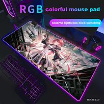 Arknights Gabinete Mouse Pad RGB Gaming Mouse Pad HD Gamer Large LED Light XXL MousePads PC Computer pad Non-slip RGB600x300x3mm gray