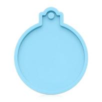 Christmas Ball Silicone Mould Keychain Pendant Epoxy Resin Crafts Silicone Mold Candy Chocolate Xmas Jewelry Pendant Making Mold blue