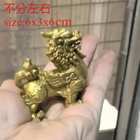 Zhaocai metal Pixiu Ornament living room home decor Feng Shui Absorb wealth Housewarming Opening Gifts Chinese style Crafts beige