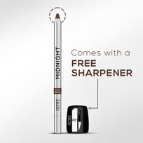RENEE Midnight Kohl Pencil- Brown | Waterproof, Smudge-proof Kajal With Sharpener | Matte Finish, Long-lasting Upto 24 Hours | One-swipe Applicatio white
