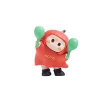 NEW PVC Trendy Toy: YOYO Youyoujiang Tilt Head Series Cute Figures | Desktop Ornament, Gift  Car Decoration red