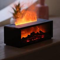 Xiaomi USB powered fireplace humidifier with remote control - color lights, adjustable timer, automatic shutdown due to water shortage juoda
