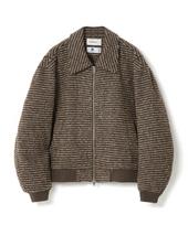 Kiimuir alpakos vilnos dvipusė varsity striukė_Ruda Brown/L black