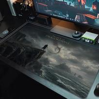 Daemon Targaryen Mouse Pad Large Gaming Table Cushion Non-slip Laptop Tablet Big Mousepad XXL Mat Mini PC Playmat With Lock edge_xia 30cmx60cm(11.8x23.6inch) gray