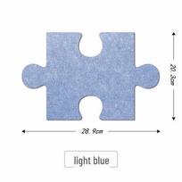 3D Puzzle Felt Board Wall Sticker & Mat - Self-Adhesive Photo Display and Wall Decoration Light Blue; Piece size 20*30 cm gray