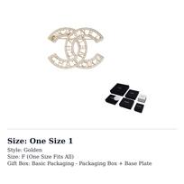 Chanel 2025 Cc Plated Rhinestone Faux Pearl Coco Chanel Brooch costume brooch AB4879-B04130-N8975 One Size 1 auksinė