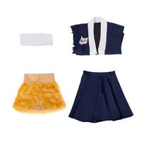 Inosuke Cosplay Costume for Women Maid Dress Halloween Comic Con Role Play Anime Outfit Set with Headpiece M-XXL XS įvairiaspalvis
