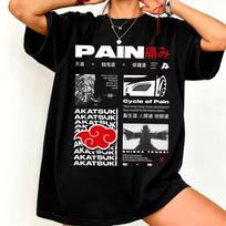 Naruto Anime Shirt Retro Japanese Manga Style - Akatsuki Tee 2026 Summer Men's Women's Fashion Oversized Cotton Printed T-shirt 3XL white