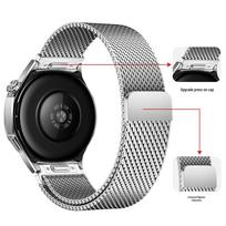Huawei GT6/Watch 5 Press-Type Milanese Mesh Strap - Upgrade Version 22mm gray