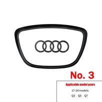 Audi A3 A4 B8 8P B9 8V A5 A6 C7 A7 Q3 Q5 Q7 Automobilio Vairo Rato Logotipas Ryškus Rėmelio Juostelė Galvanizuotas Emblema black
