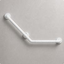 L-Shaped Grab Bar Heavy-Duty Bathroom Handrail Ergonomic for Disabled gray