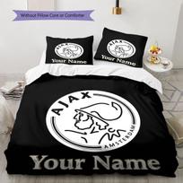 AFC Ajax Custom Name Pattern Bedding,Quilt Set Quilt Cover Pillowcase Home Birthday Gift(1 * duvet cover + 2 * pillowcase, without core) 155x200cm