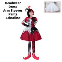 Stephen King It Clown Halloween Costume For Women With Red Dress And Stage Show Suit Adult L black
