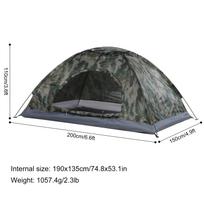 Ultralight Camping Tent Single Layer Portable Camouflage Tent Anti-UV Coating UPF 30+ for Hiking Outdoor Beach Fishing For 2 person