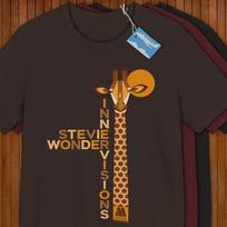 Stevie Wonder Innervisions T-Shirt! Motown Tamla Records 1970's Vintage Merchandise. Reach Your Highest Ground! M brown