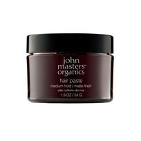 John Masters Organics Hair Paste 54g - Matte & Dry Texture Styling Wax for Men & Women, Natural & Organic Ingredients black