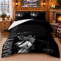 Harry Styles Pattern Bedding 3Pcs Set Bed Sheet And Pillowcases For Indoor Bedroom 180cmx210cm