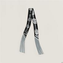 Kutas mažas šalikas 111 * 1cm imituotas šilko twill šilkinis šalikas moteriška mada universalus kaklo juostelė rankinės dirželis 90cm black