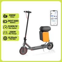 AOVOPRO Urban X1 Electric Scooter with Seat Powerful Motor 36V7.8Ah 25KM Long Range With Storage Box 8.5Inch with APP Dual Brakes EScooter