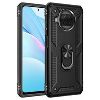 Šarvų dėklas, skirtas Xiaomi Mi 10T Lite 5G magnetinio žiedo laikiklio stovo dangtelis, skirtas Mi Note 10 10T Pro Mi 10 T Mi10T Pro Mi10 telefonų dėklams For Mi 10T Lite juoda