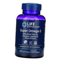Omega 3, Super Omega-3, Life Extension 60 gelcaps (67346002) 60softgels