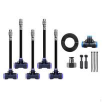 Misting Cooling System Outdoor Mister Bendable Nozzle Water for Spraying 5m Pipe 10cm Nozzle black