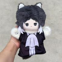 Anime bungou benamių šunų pliušinė lėlė rankinė lėlė 25cm Dazai Osamu Nakahara Chuuya minkšti kimšyti pirštinių žaislai Ryunosuke Akutagawa white