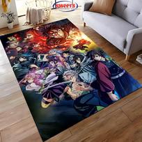 NO.2 Classic Demon Slayer Kamado Nezuko Theme Carpet,Living Room Bedroom Office Kid Room of Choice,Non-slip Machine Washable Mat 40x60cm (16x24in) gray
