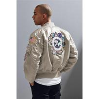 RogueWave Žieminė bomber tipo pilotų striukė Vintažinė MA-1 APOLLO Vyriškas paltas Streetwear Šilta Varsity Hip Hop Beisbolo Letterman pilotas JAV oro pajėgos XXS smėlis