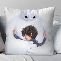 1pc B-Baymax Animated Character Pillow Case Square Pillow BedroomSofaLeisureComfortCushion Car Living Room Home Decoration 40X40 16x16Inch white
