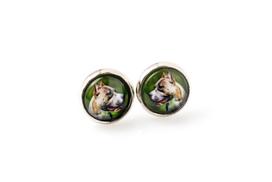 Pit Bull, American Pit Bull Terrier, Pitbull Terrier, APBT - earrings your photo handmade, own photo, jewelry from the Art.-Dog brand sidabras