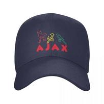 Ajax raidžių spaudos beisbolo kepuraitė Unisex moterims reguliuojama Amsterdamas futbolo tėčio kepurė Streetwear Snapback kepurės Trucker kepurės Adjustable Cap blue