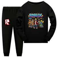 5574 Vaikams Berniukams Mergaitėms Roblox Žaidimo Spaudinio Namų Miego Viršus Kelnės Pižama Pižamų Rinkinys 170cm black