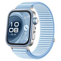 Oficialus dirželis Huawei Watch Fit 4 Pro, nailoninis pintas kilpos dirželis, patogus, pralaidus orui, skirtas Huawei Watch Fit 4 3 priedams Huawei Watch Fit 4 šviesiai mėlyna spalva