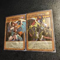 2Pcs/set Yu-Gi-Oh! Black Luster Soldier Diy Self Control Collect Signature Trading Flash Card Anime Cartoon Original Series Gift beige