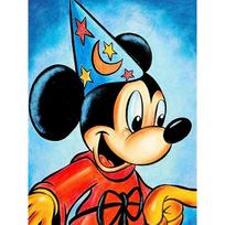 Disney Diamond Painting Mickey Mouse The Wizard Classic Illustration 5D Diamond Painting Art Embroidery Cross Stitch Room Decoration Round 20x30cm black